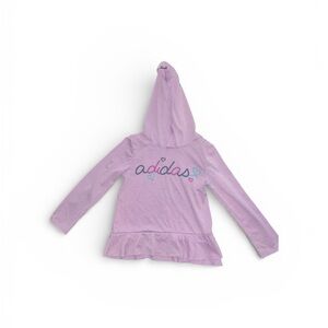 Adidas Kids Lavender Hoodie with Ruffle Hem
